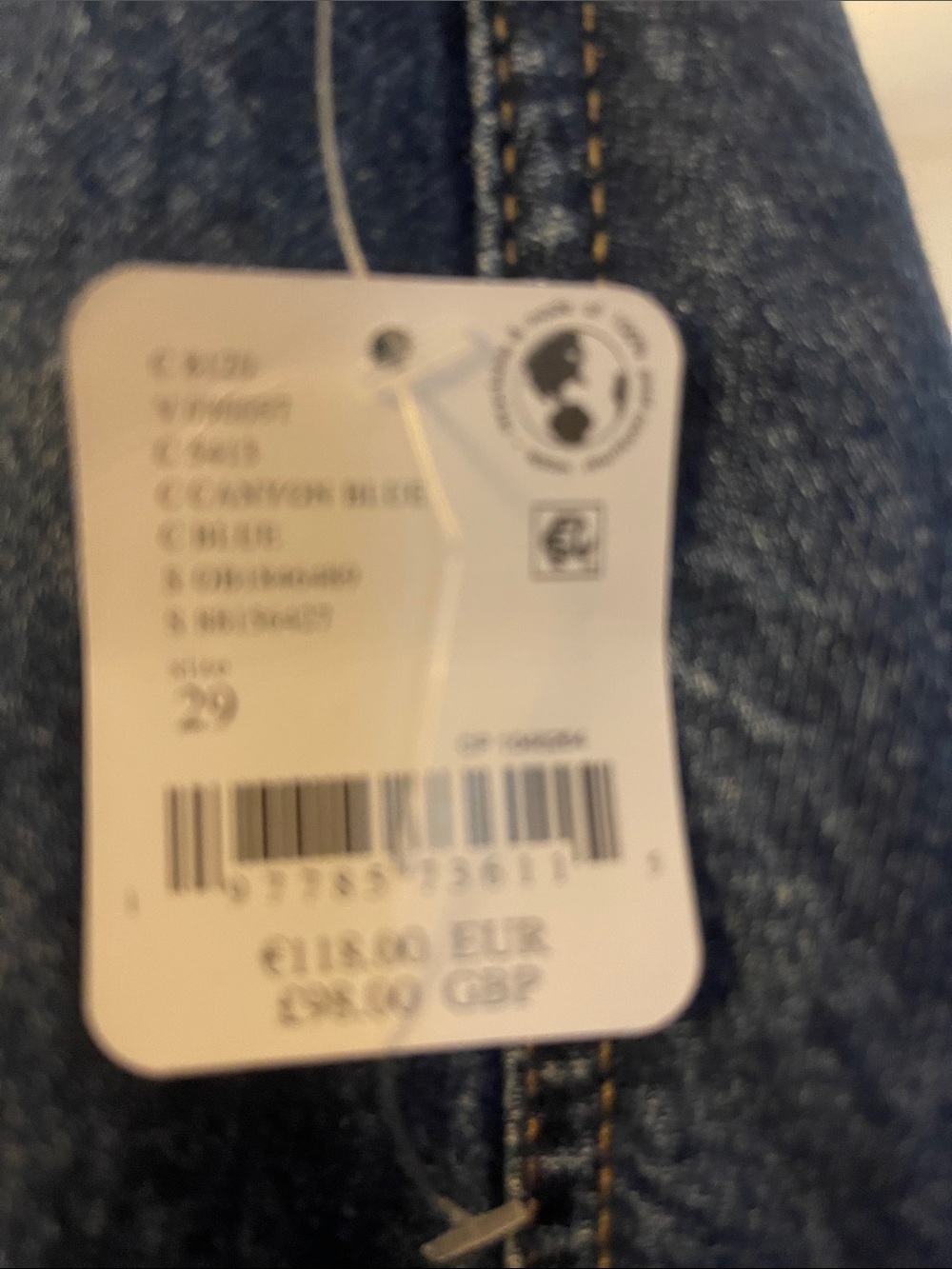 We the Free Canyon Denim Mini Skirt - Blue NEW - Picture 6 of 9